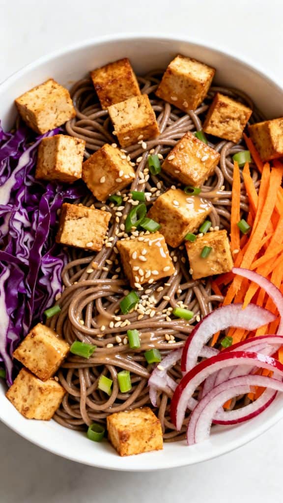 Tofu & Sesame Soba Salad