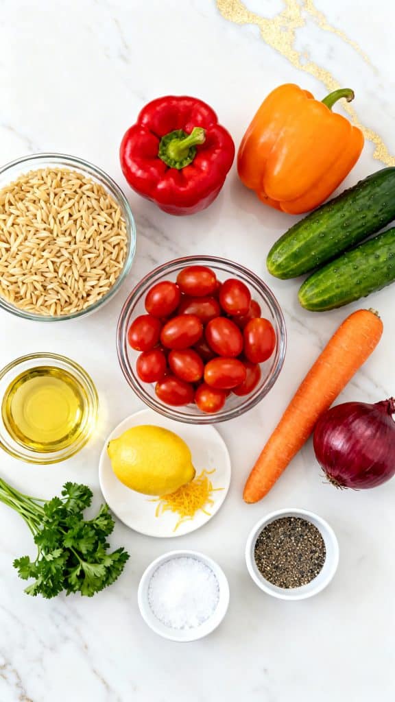 Rainbow Orzo Salad