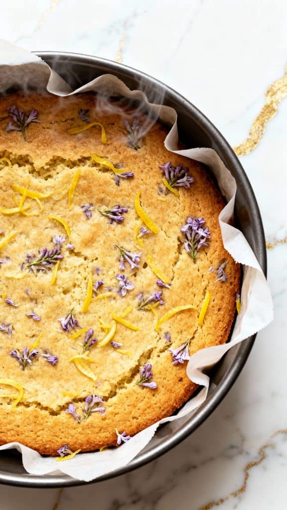 Vegan Lemon Lilac Cake