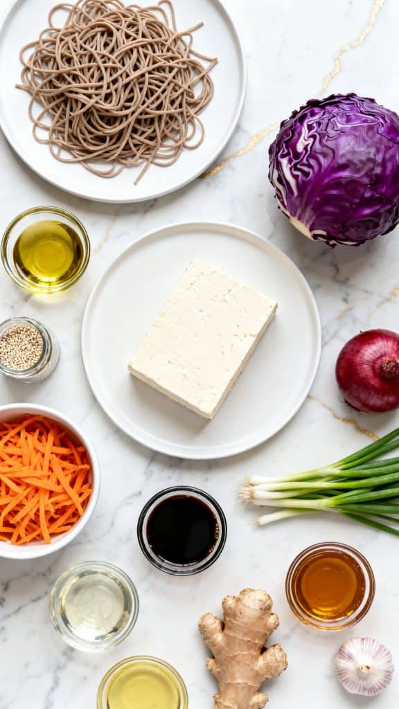 Tofu & Sesame Soba Salad