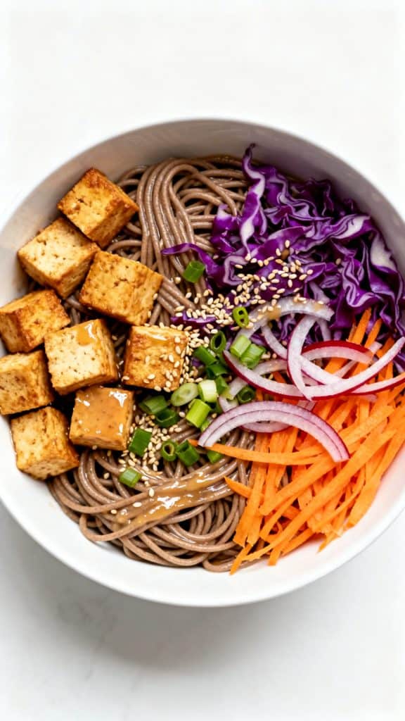 Tofu & Sesame Soba Salad