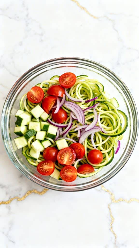 Zoodle Salad with Italian Dressing