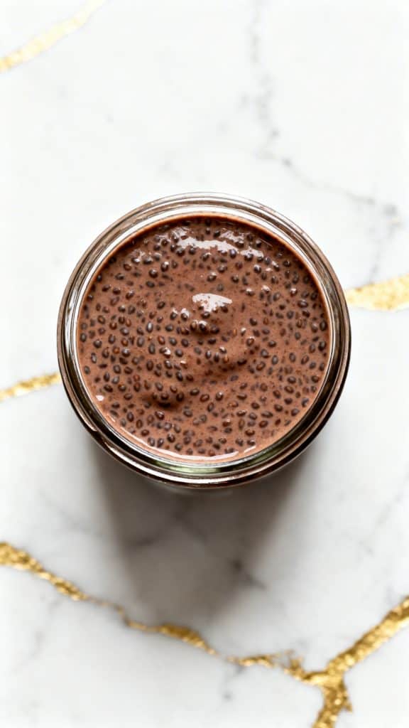 Keto Chocolate Chia Seed Pudding With Almond Milk
