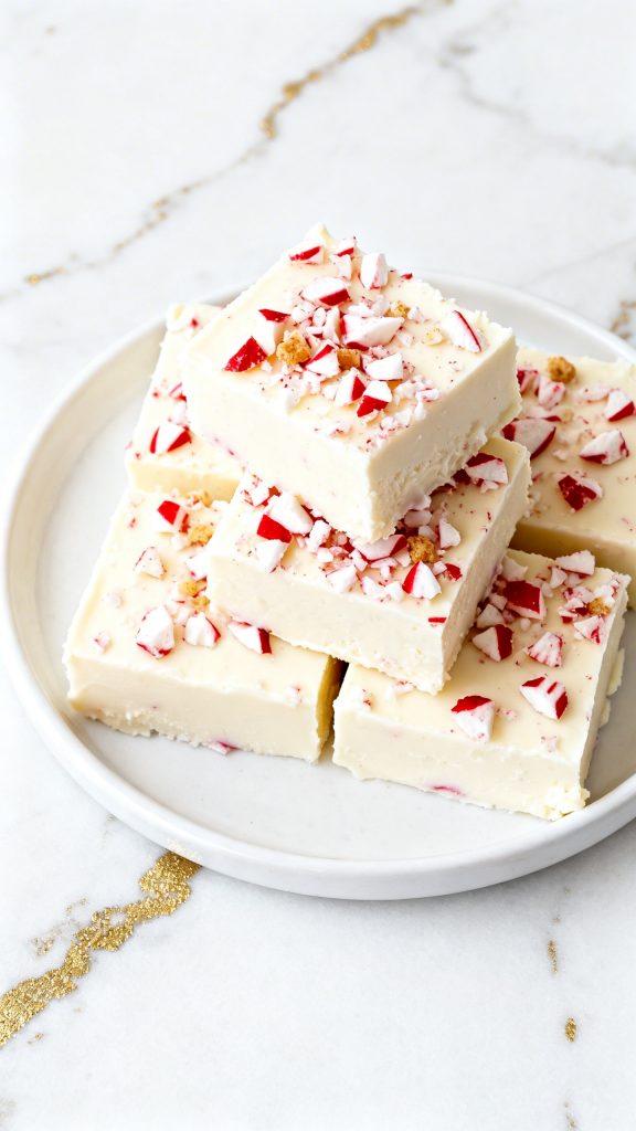 White Chocolate Peppermint Fudge