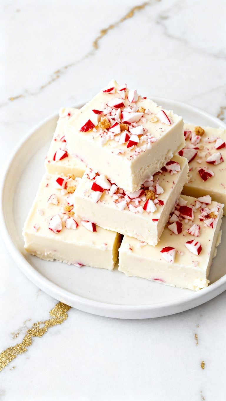 White Chocolate Peppermint Fudge