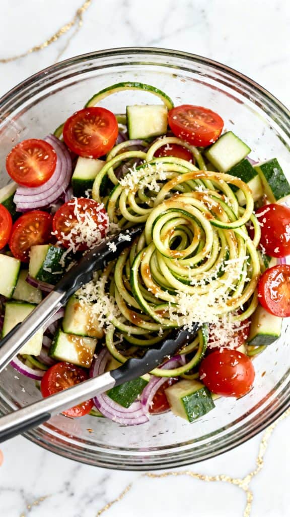 Zoodle Salad with Italian Dressing