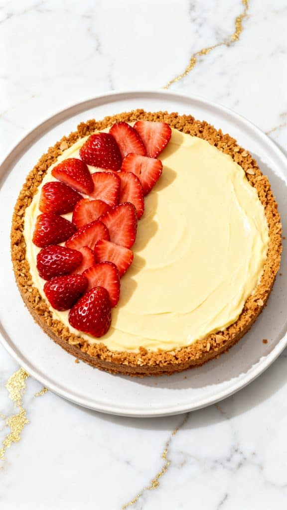 No Bake Vegan Strawberry Cheesecake