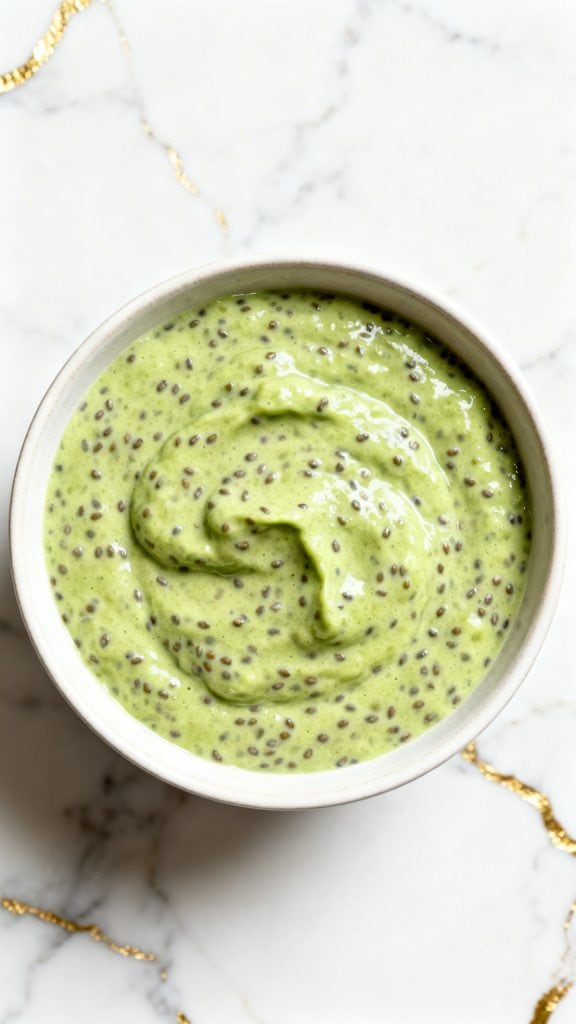 Vegan Mango Matcha Chia Pudding for Breakfast