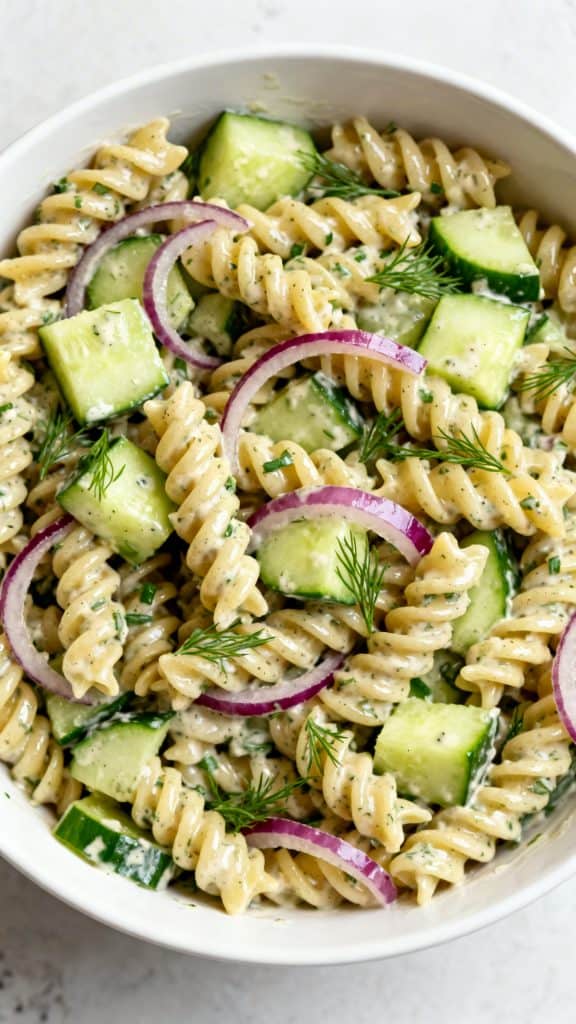 Vegan Cucumber Pasta Salad