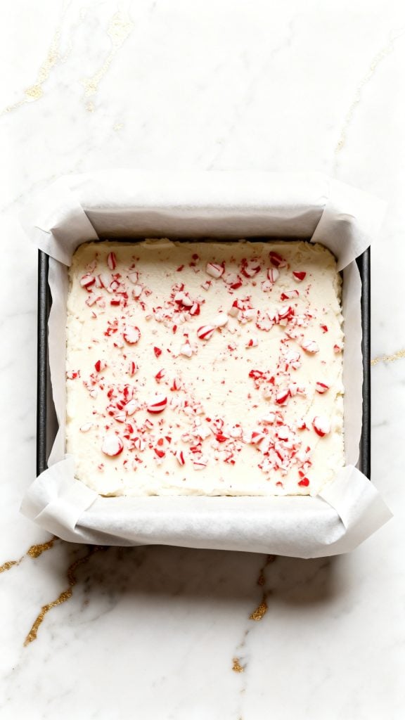 White Chocolate Peppermint Fudge