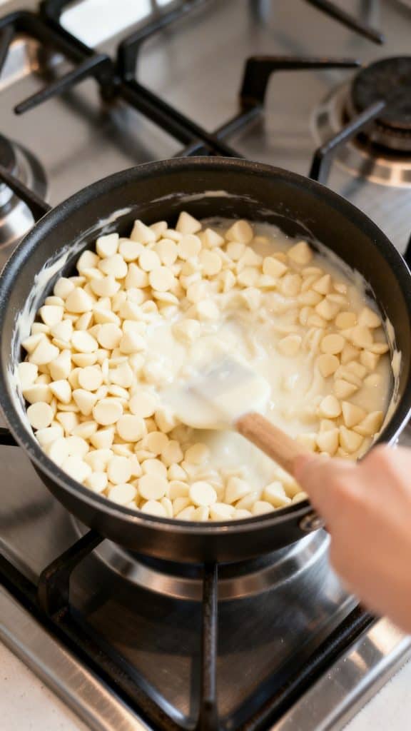 White Chocolate Peppermint Fudge