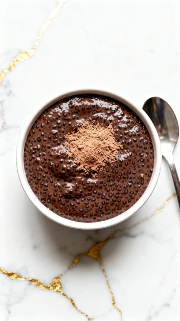 Keto Chocolate Chia Seed Pudding With Almond Milk