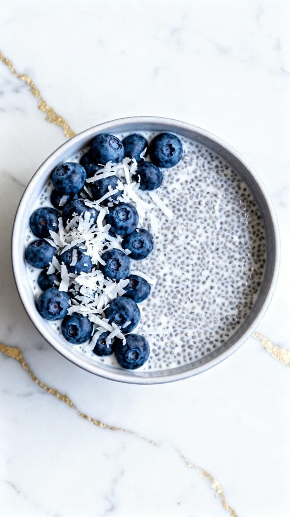 Blueberry Coconut Chia Seed Pudding