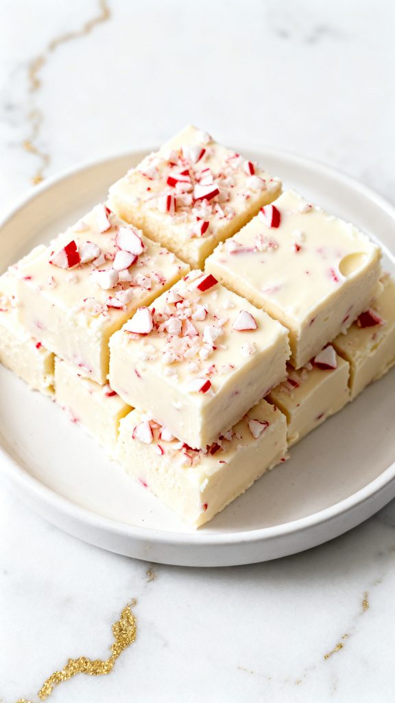 White Chocolate Peppermint Fudge