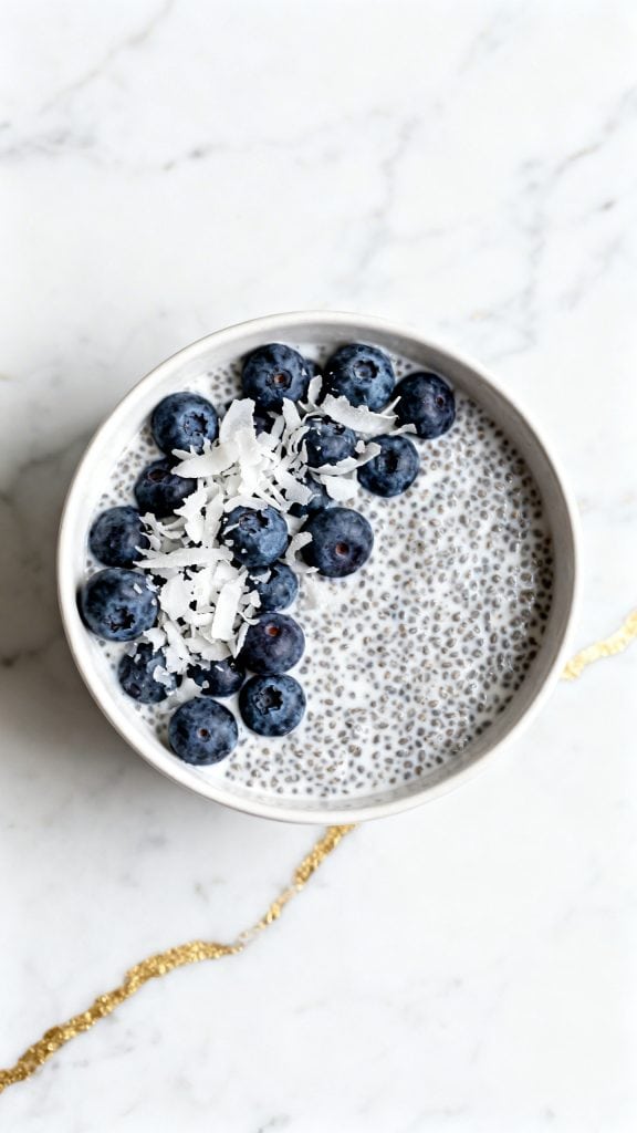 Blueberry Coconut Chia Seed Pudding