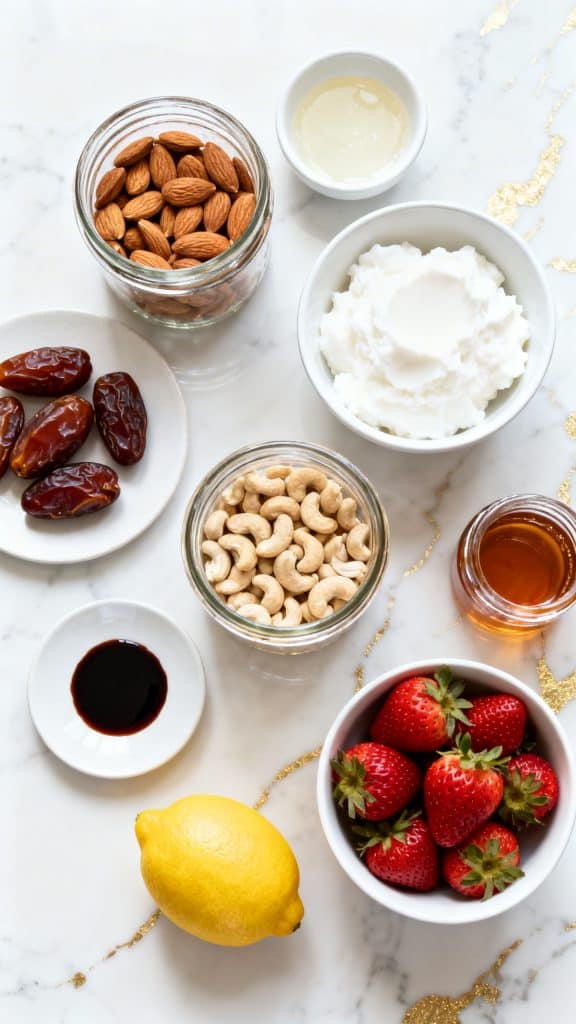 No Bake Vegan Strawberry Cheesecake