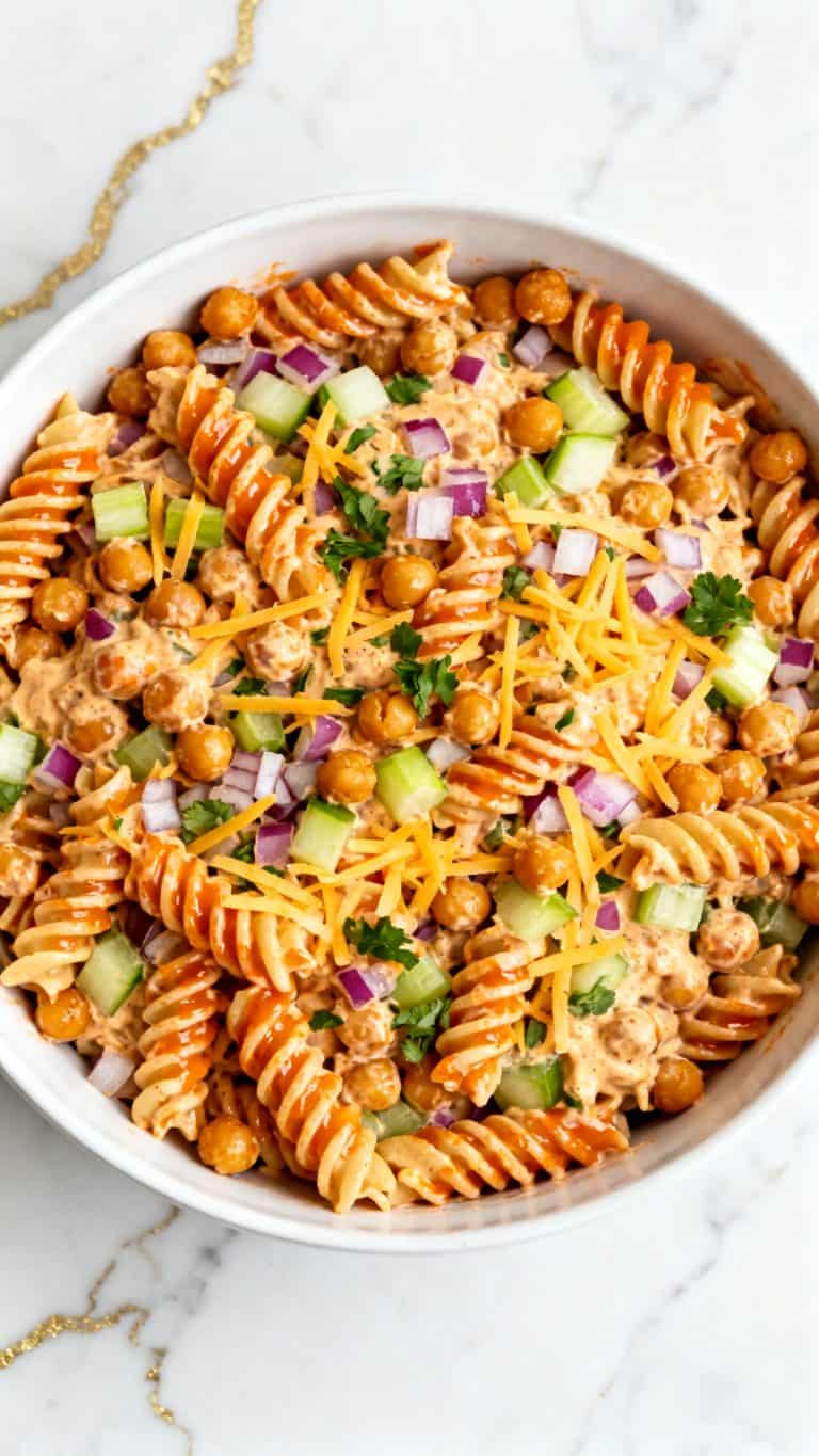 Buffalo Chickpea Pasta Salad