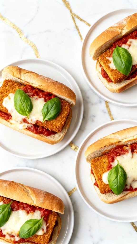 Vegan Crispy Tofu Parm Sandwich

