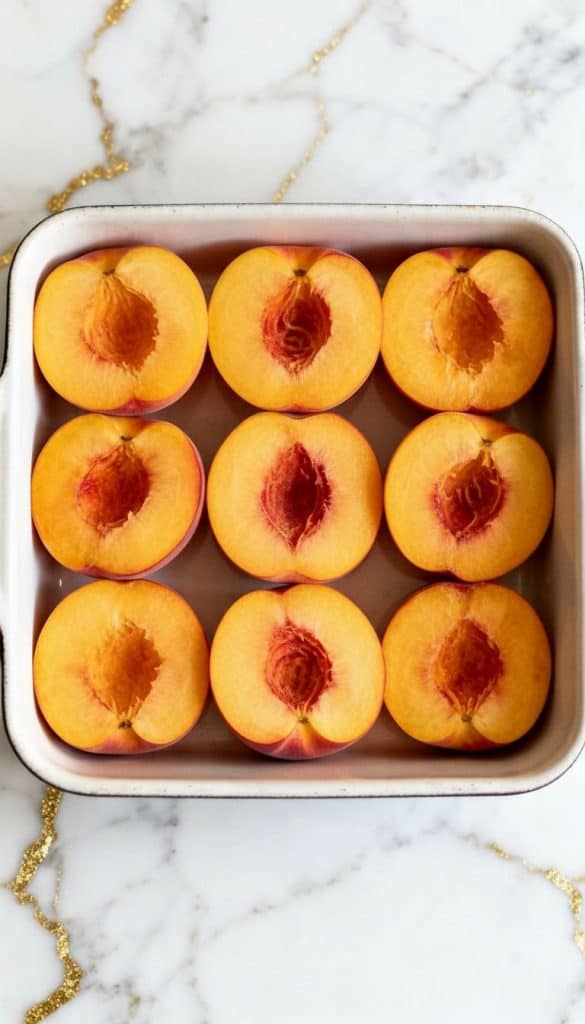 Cinnamon Sugar Baked Peaches