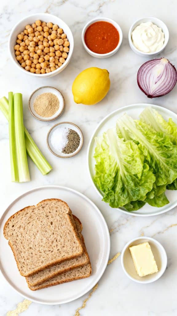 Vegan Buffalo Chickpea Salad Sandwich