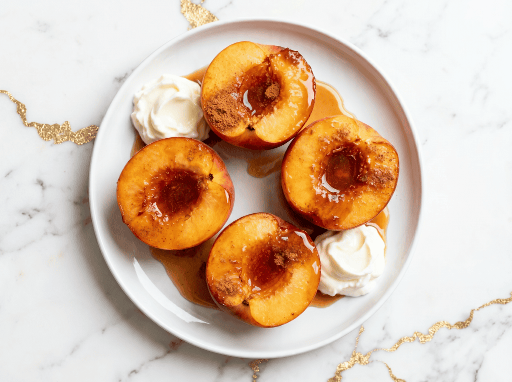 Cinnamon Sugar Baked Peaches