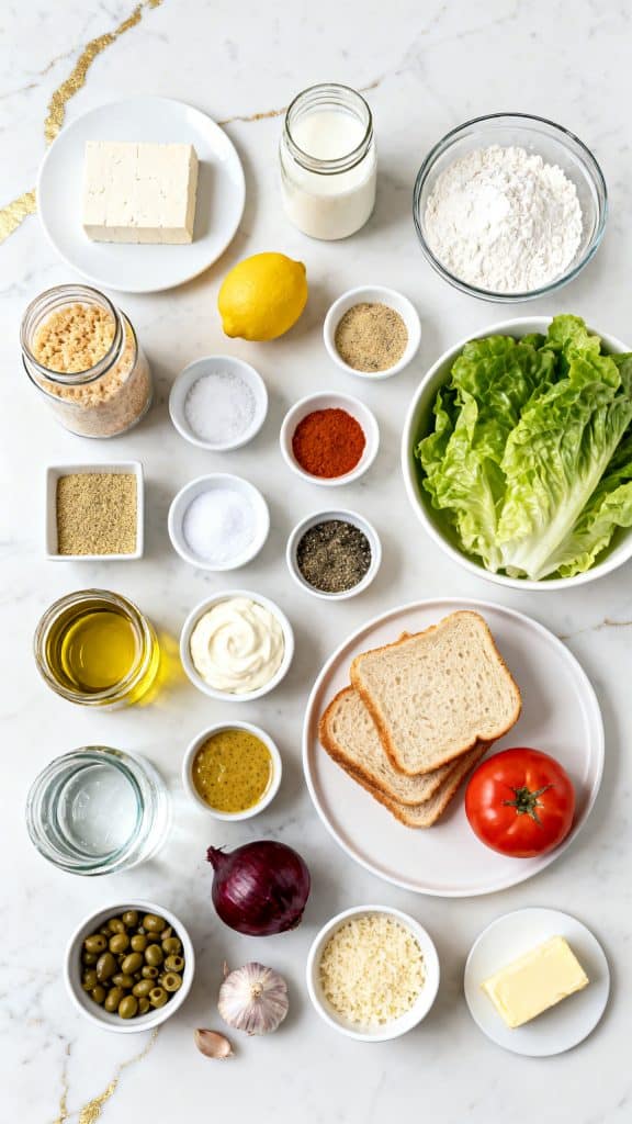 The Ultimate Vegan Crispy Tofu Caesar Sandwich