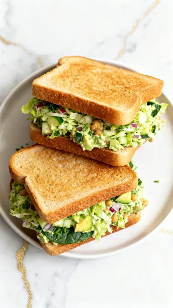 Vegan Green Goddess Salad Sandwich