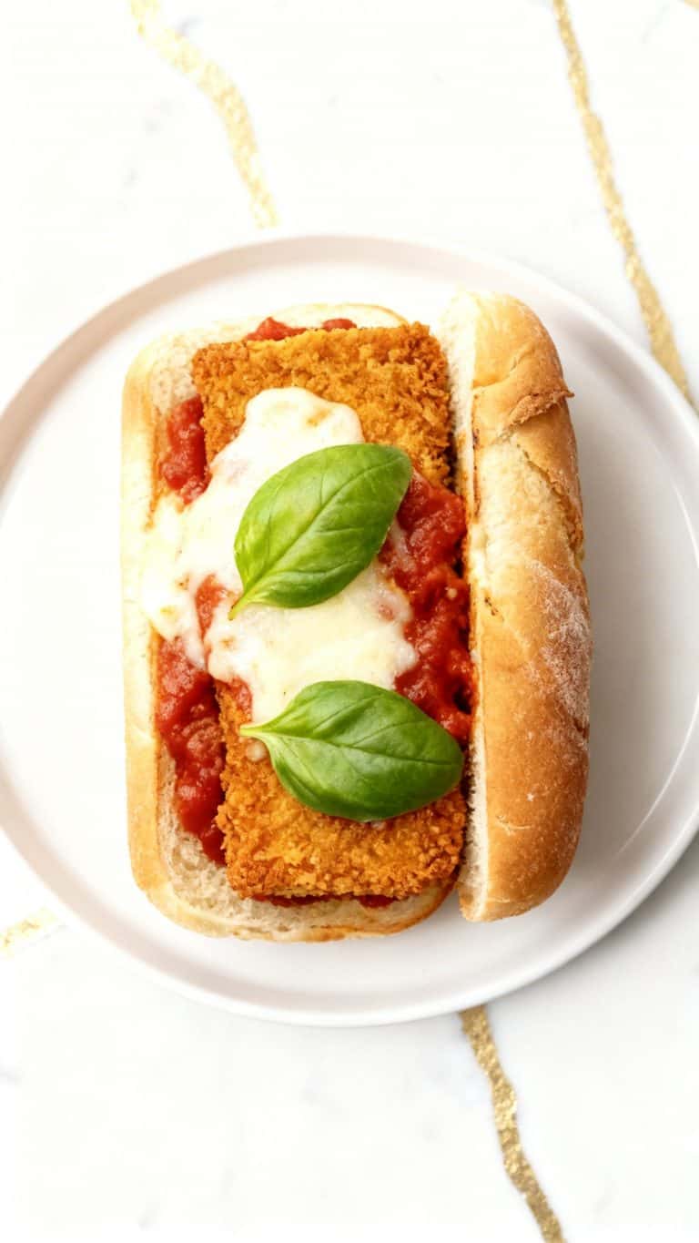 Vegan Crispy Tofu Parm Sandwich