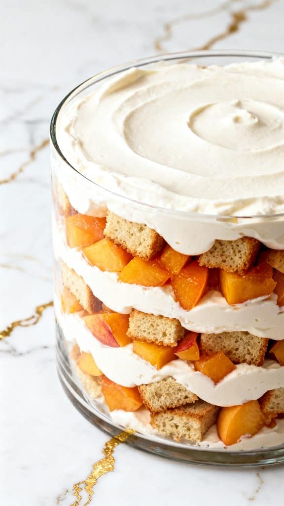 Peach Mousse Trifle
