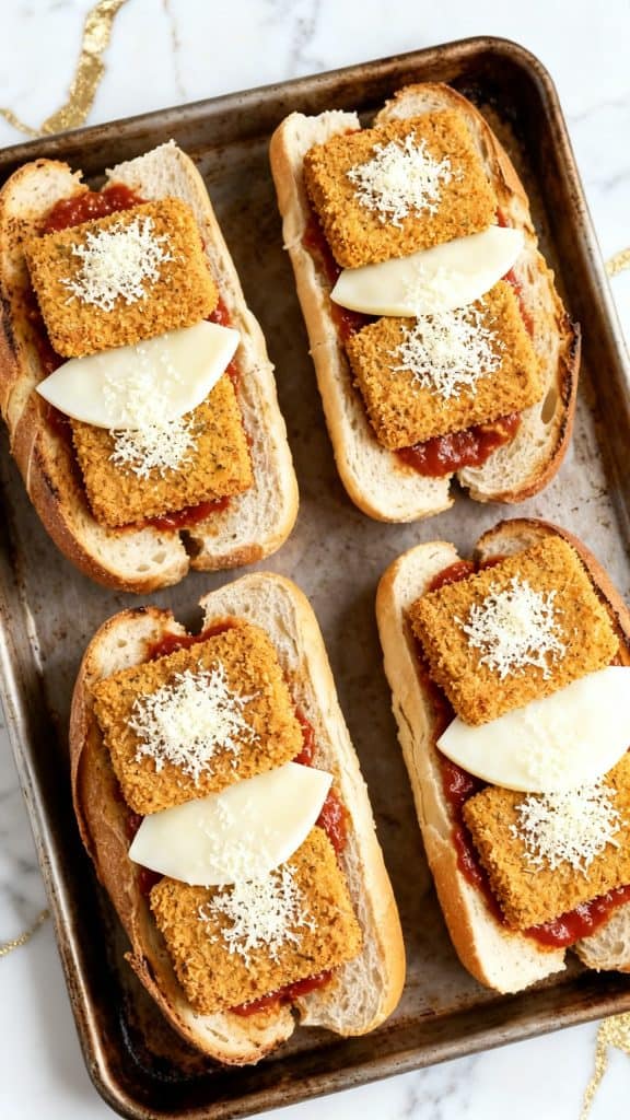 Vegan Tofu Parmesan Sandwiches