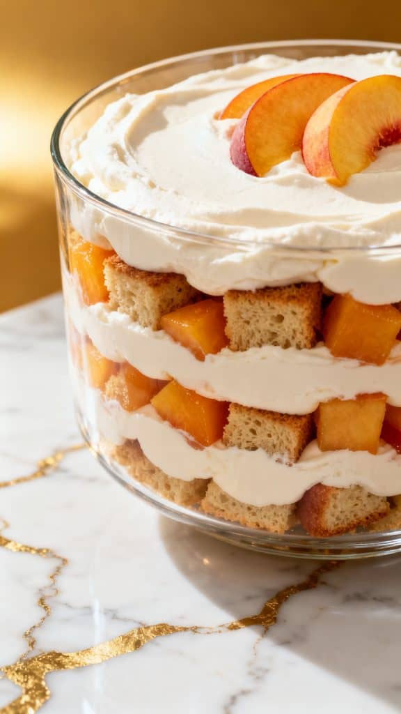Peach Mousse Trifle