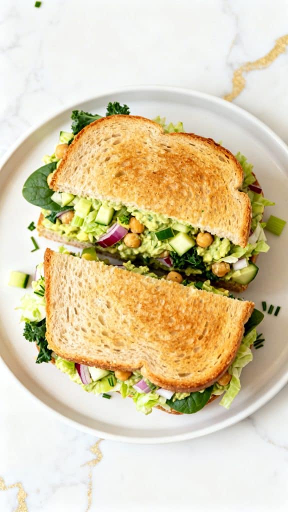 Vegan Green Goddess Salad Sandwich