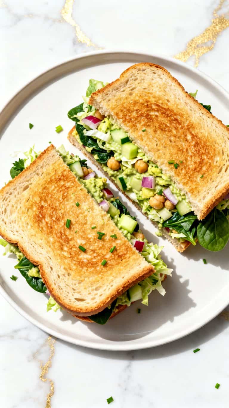 Vegan Green Goddess Salad Sandwich