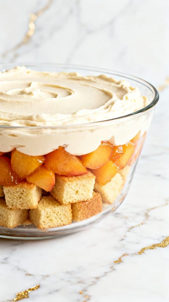 Peach Mousse Trifle