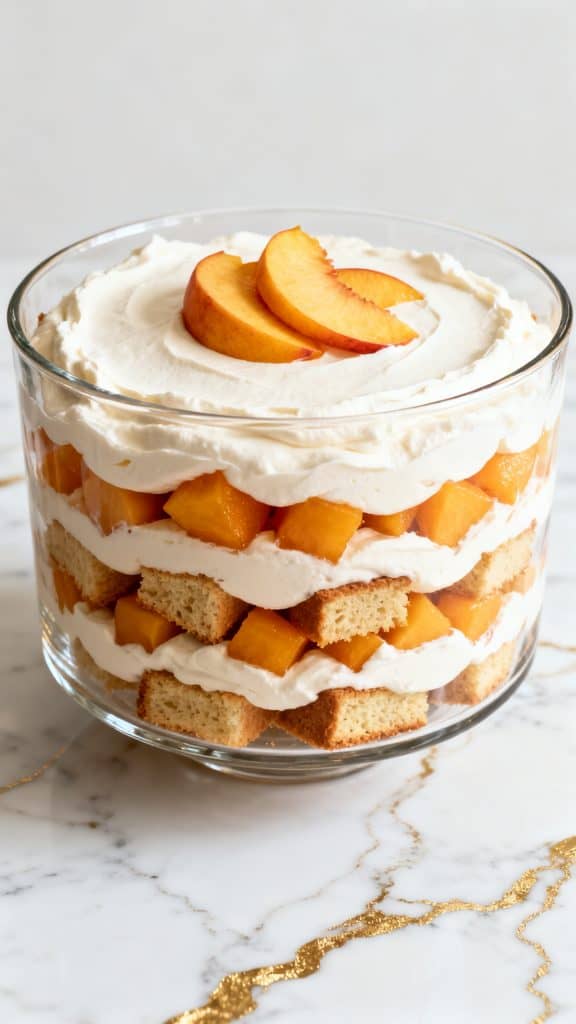 Peach Mousse Trifle