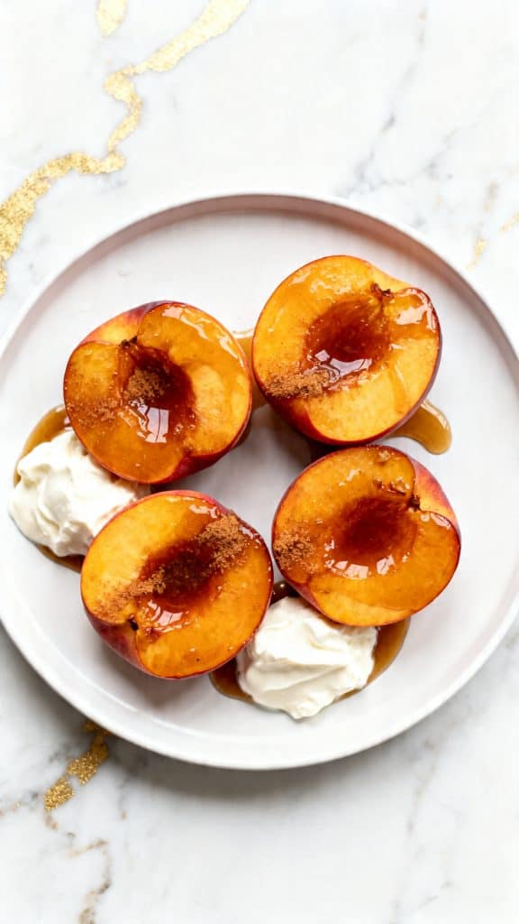 Cinnamon Sugar Baked Peaches