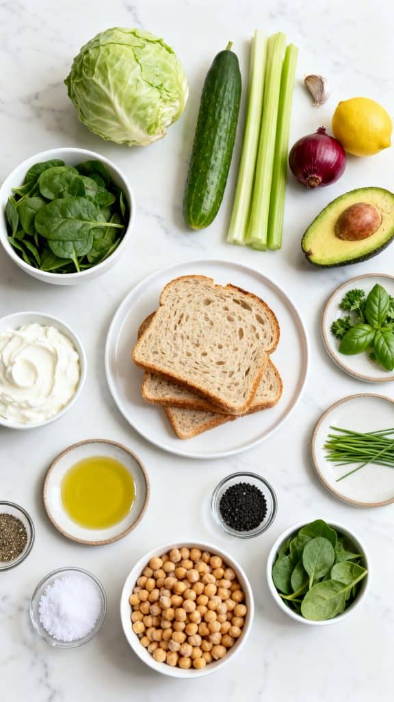 Vegan Green Goddess Salad Sandwich