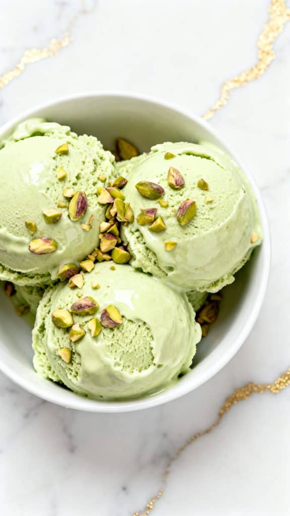 Mini Vegan Pistachio Ice Cream