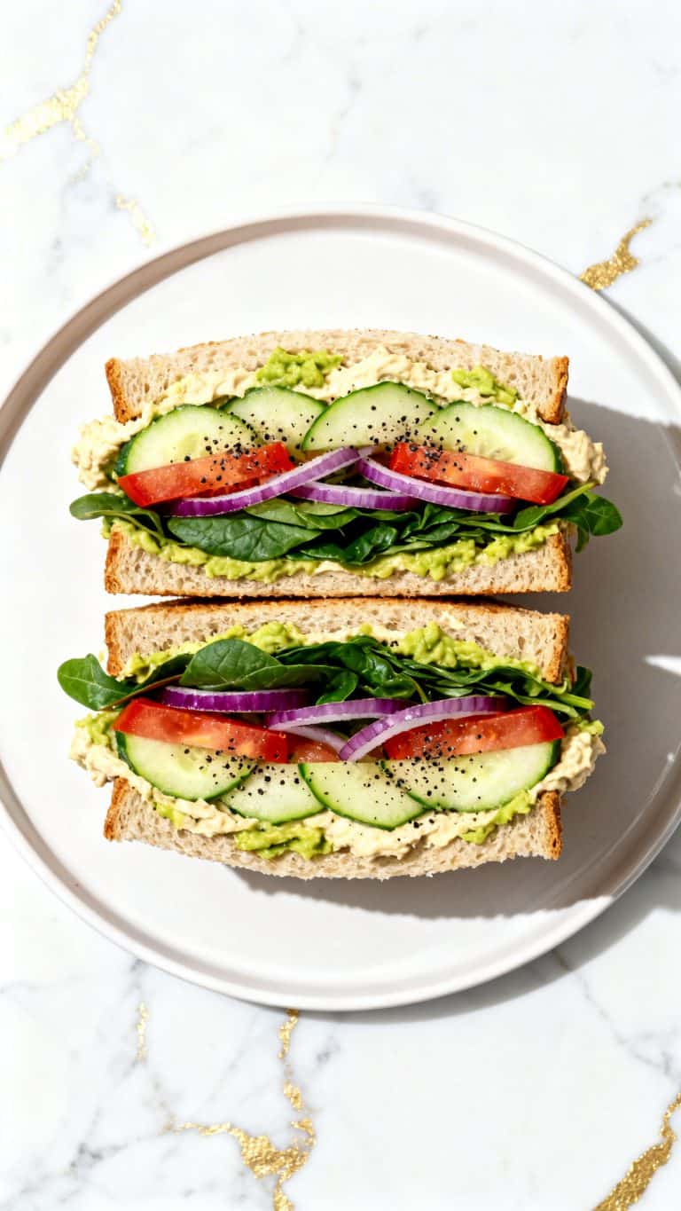 Vegan Hummus Avocado Sandwich