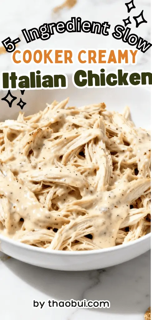 🥰 I love having a dinner that practically cooks itself on those extra busy days. 🍗 5- Ingredient Slow Cooker Creamy Italian Chicken is full of comfort with Creamy Italian Chicken Crockpot, Crockpot Recipes Easy, and Chicken Crockpot Recipes while keeping prep simple. 📌 Save this for your next cozy Crockpot meal when you want something creamy without the extra work.
