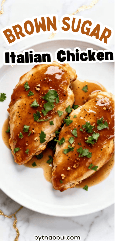 Some nights I want something that tastes like I spent hours cooking without making a huge mess in the kitchen. Brown Sugar Italian Chicken is packed with sweet and savory flavor using Italian chicken recipes ideas, Italian dressing chicken, and tender baked chicken for an easy family dinner. Save this pin so you always have a comforting chicken recipe ready for busy evenings. 🍗✨