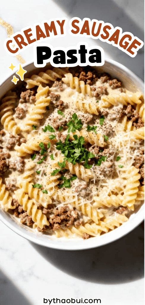 Some nights I just want a warm, comforting dinner that feels homemade without spending forever in the kitchen. Creamy Sausage Pasta is packed with rich flavor, tender pasta, and savory sausage, making it one of my favorite creamy pasta recipes for an easy family meal. Save this for the next time you're craving a comforting sausage pasta dinner that everyone will love. ❤️
