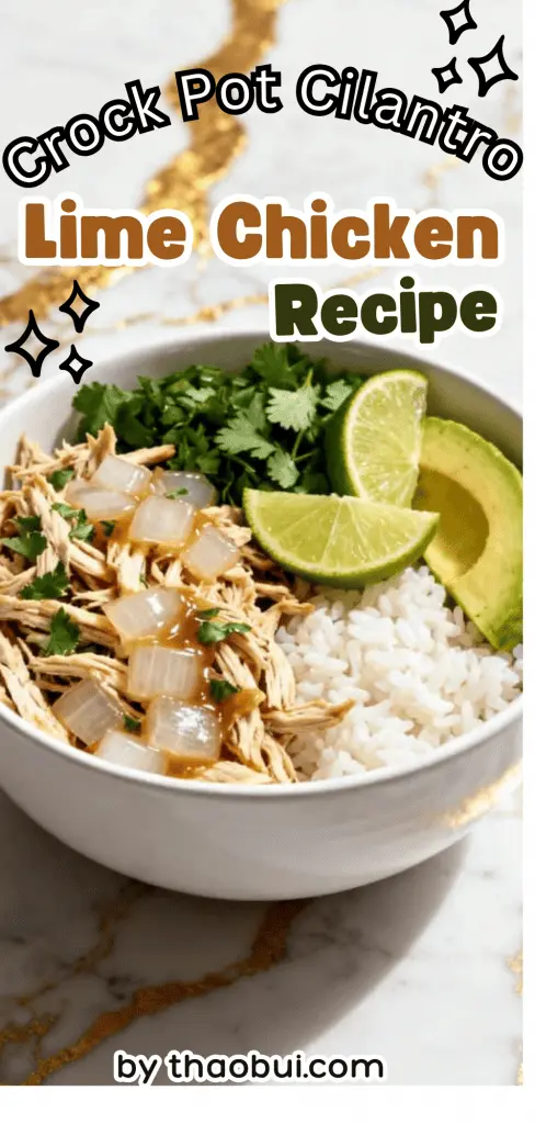 Some days you just want dinner to cook itself while you get everything else done. Crock Pot Cilantro Lime Chicken Recipe is packed with fresh flavor and works perfectly as Lime Crockpot Chicken for Crockpot Recipes Shredded Chicken or Croc Pot Meal Prep all week long. 💚 Save this pin so you always have an easy Crockpot Recipe Easy ready to make!
