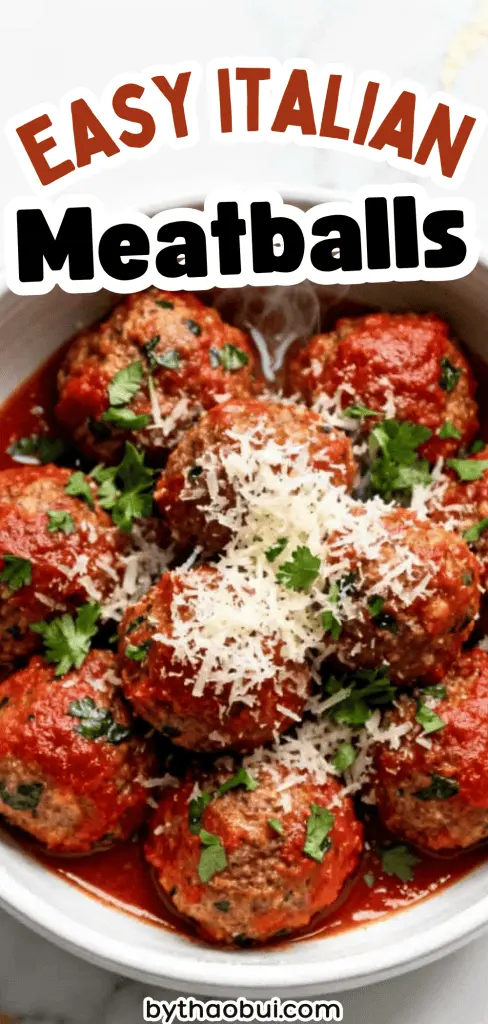 Some nights I just want a cozy dinner that tastes like it came from an Italian family kitchen without spending hours cooking. Easy Italian Meatballs are tender, flavorful, and perfect if you love Authentic Italian Meatballs and Homemade Italian Meatballs Recipe with rich marinara sauce. Save this for your next comfort meal and keep this Italian Meatballs Recipe ready whenever the craving hits. ❤️