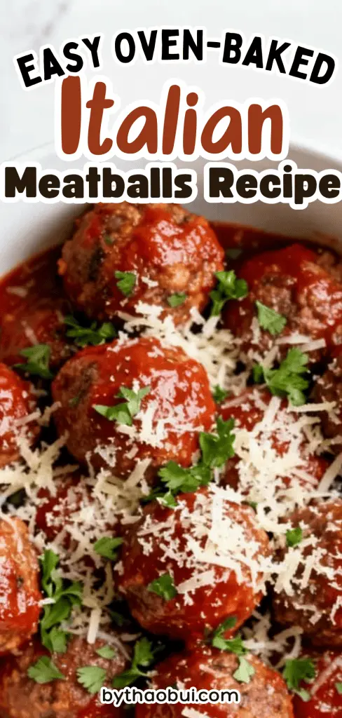 Sometimes I just want a homemade dinner that tastes like it came from a little Italian restaurant without spending hours in the kitchen. Easy Oven-Baked Italian Meatballs Recipe makes juicy baked Italian meatballs with authentic Italian flavors, making it one of my favorite Italian meatballs recipe options for any night. 🇮🇹 Save this for the next time you're craving homemade Italian comfort food.