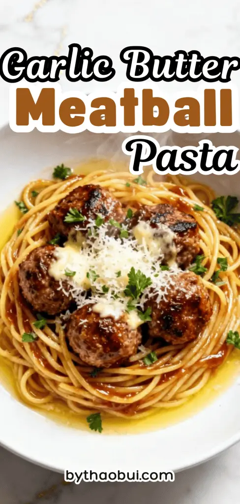 Some nights I just want a cozy dinner that tastes like it came from my favorite Italian restaurant without spending hours cooking. Garlic Butter Meatball Pasta brings together juicy beef meatballs, rich garlic butter sauce, creamy parmesan, and tender linguine for one of those satisfying meatball pasta recipes everyone loves. ❤️ Save this for your next Italian-inspired dinner because it's one of those delicious dinner recipes you'll come back to again and again.