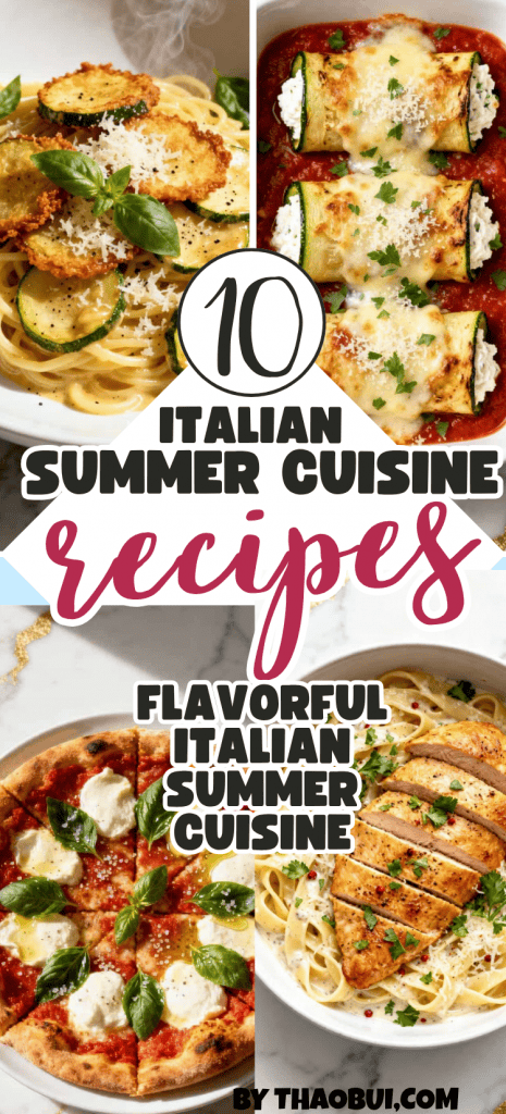 Some evenings are just too hot for heavy meals, and I always want something fresh that still feels special. Italian Summer Cuisine brings together Italian Summer Dinner Recipes, Italian Recipes Summer, and Italian Summer Meals with bright flavors and simple ingredients. Save this pin for easy Italian Summer Dishes and warm-weather dinner inspiration ☀️🍝