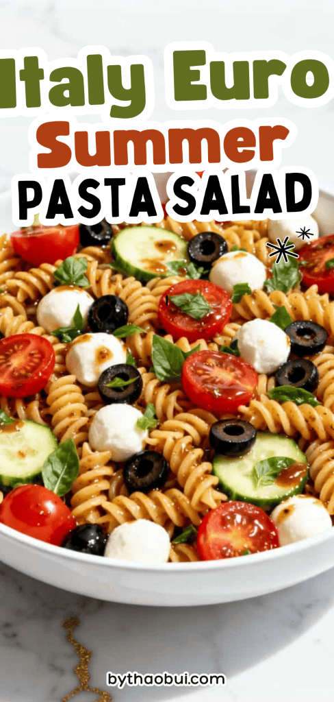  I always need something easy that can sit out during summer get-togethers without everyone rushing to eat it right away. Italy Euro Summer Pasta Salad is packed with fresh flavors and works perfectly as one of those Pasta Salad Recipes everyone grabs first at a cookout. Save this for your next Pasta Salad Party or Summer Potluck because it disappears fast 😋