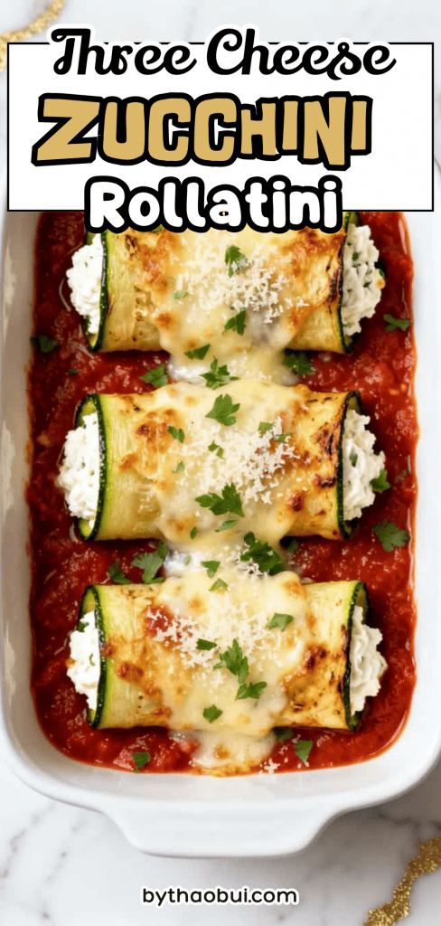  Some nights I want an Italian-style dinner that feels special but doesn&rsquo;t take all evening to make. Three Cheese Zucchini Rollatini is packed with Italian Cheese, Ricotta Cheese, marinara, and all the flavors of an Italian Vegetarian Dish. Save this for your next Italian Dinner when you want something comforting and homemade.