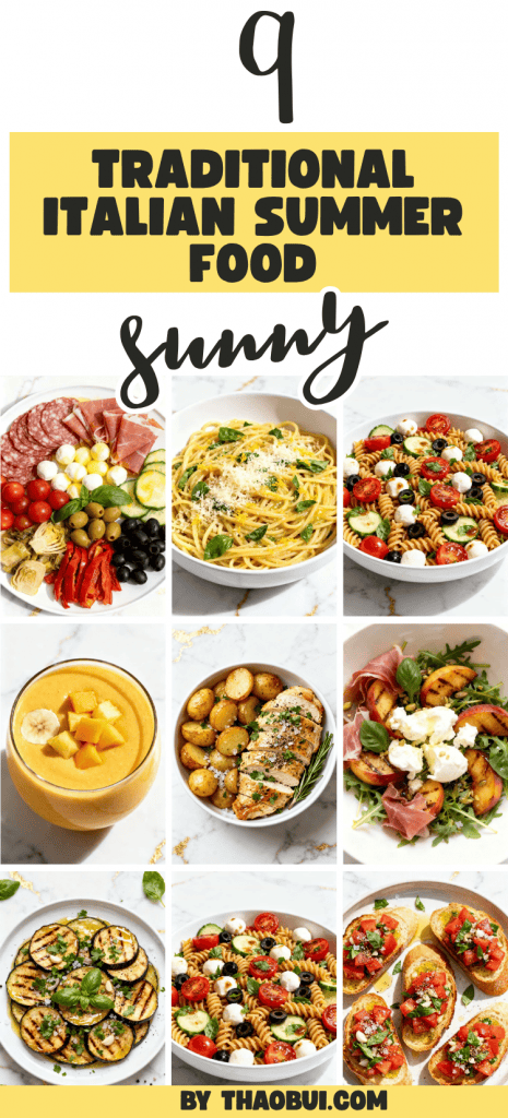 Whenever dinner starts feeling boring, I find myself craving something fresh, colorful, and full of sunshine flavors. Traditional Italian Summer Food brings together Italian Summer Recipes Dinner favorites, fresh tomatoes, burrata, rustic bread, and seasonal ingredients for an authentic Italian experience. Save this pin for easy Italian Recipes and warm-weather meals you'll want all summer long. ❤️